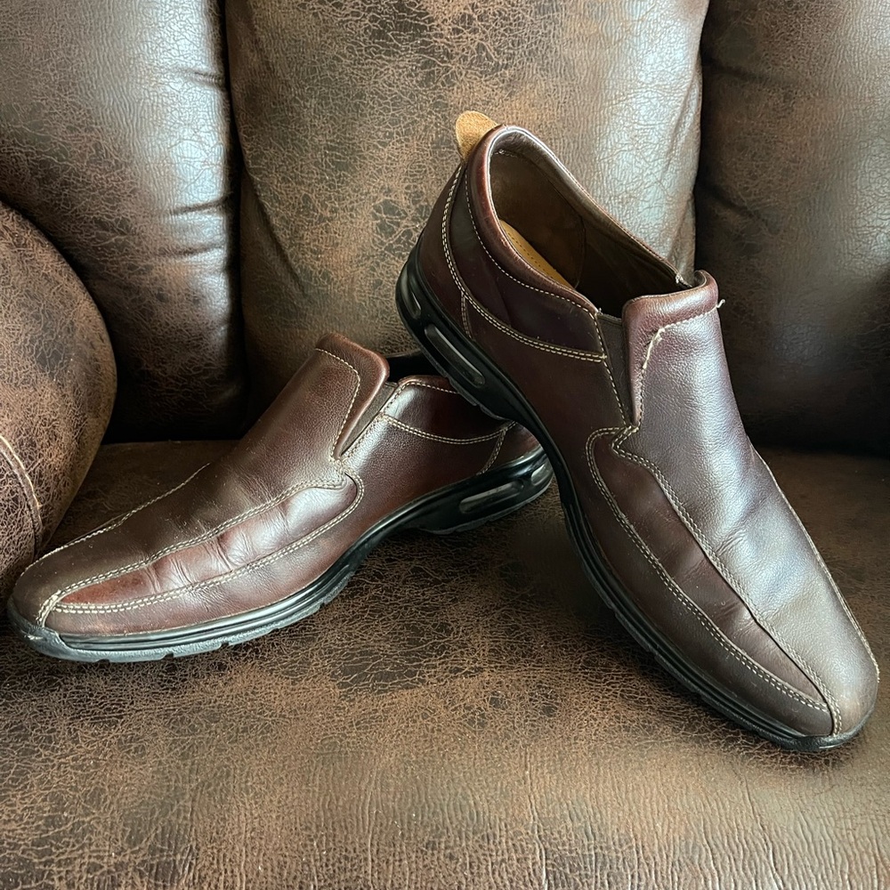 Cole Haan Everett Air Brown Leather Slip-On Shoes